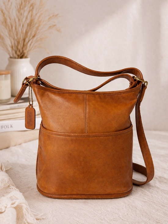 Coach Handbags - Vintage Coach Brown Leather Bucket Bag Crossbody Legacy Made USA